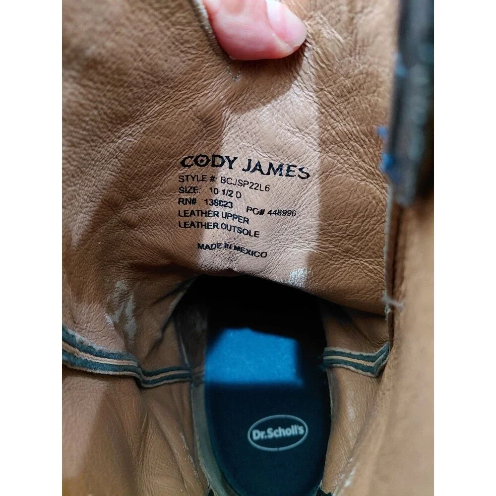 Cody James BCJSP22L6 Men's  Western Performance Boots Brown Leather Men Sz 10.5D
